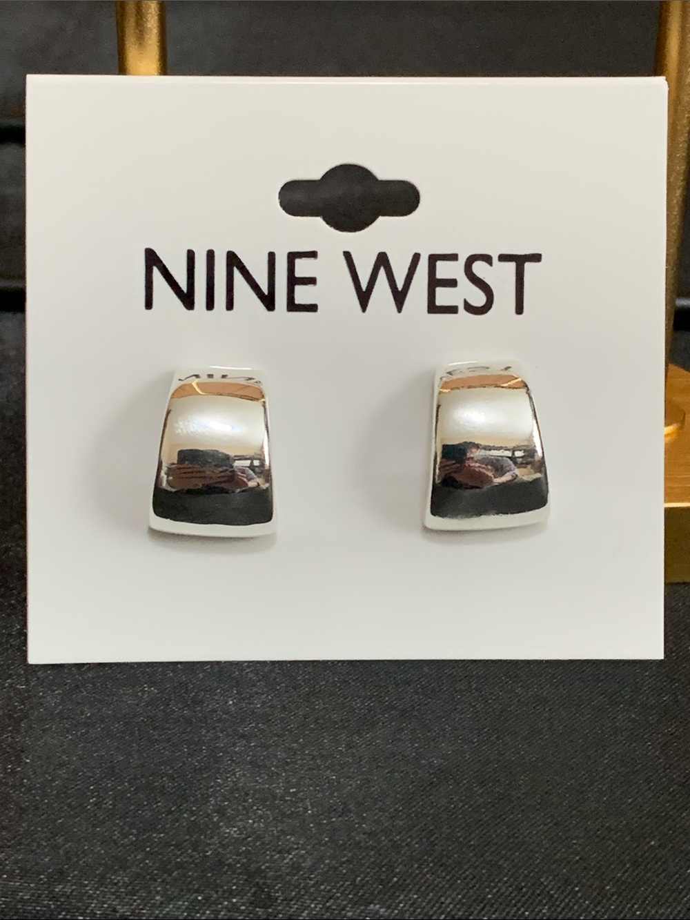 NWT Nine West silver tone earrings